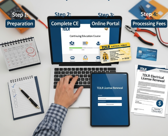 Follow these four simple steps to renew your license seamlessly.
