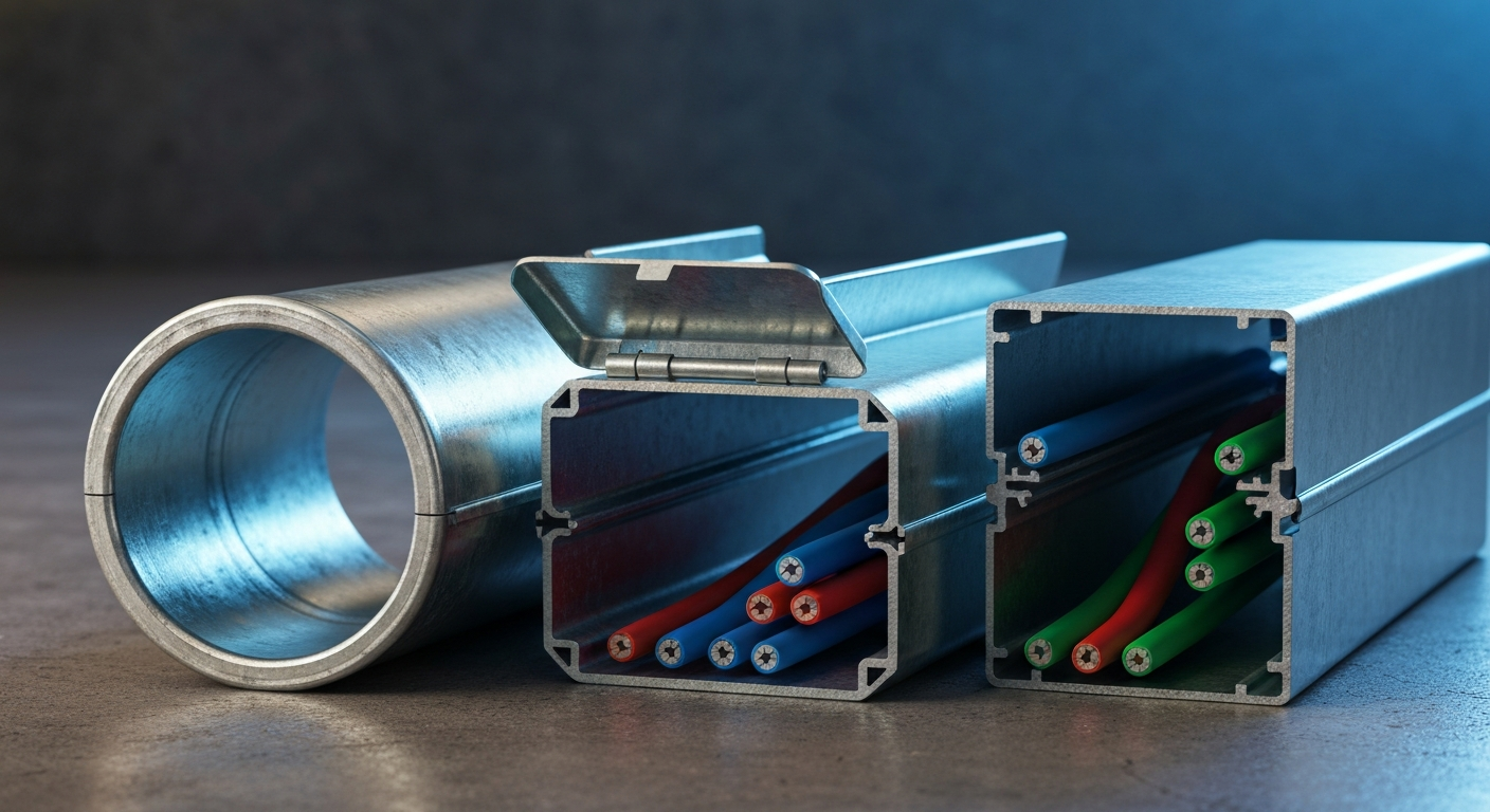 Featured image for Conduit vs. Wireways vs. Gutters: An NEC Comparison Guide