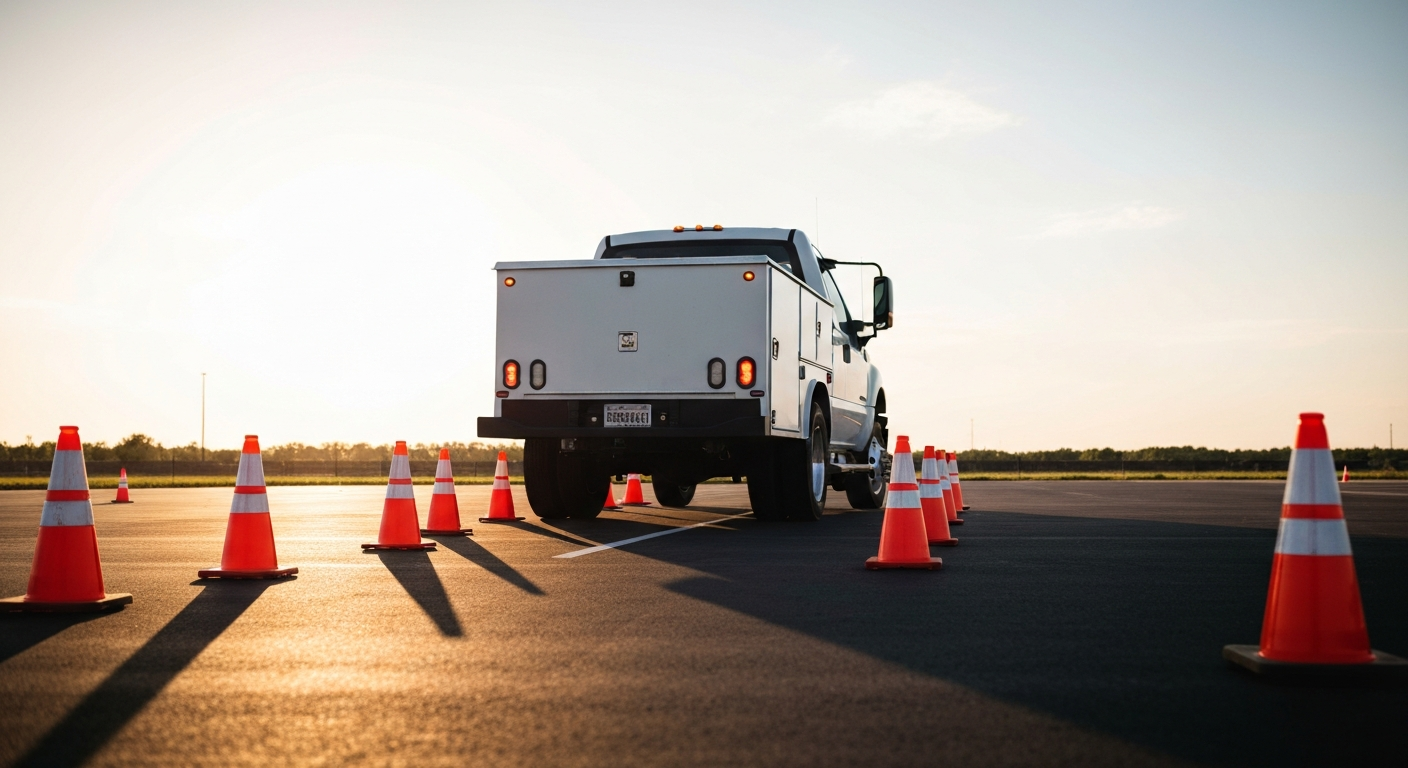 Featured image for CDL Skills Test: Straight Line Backing Maneuver