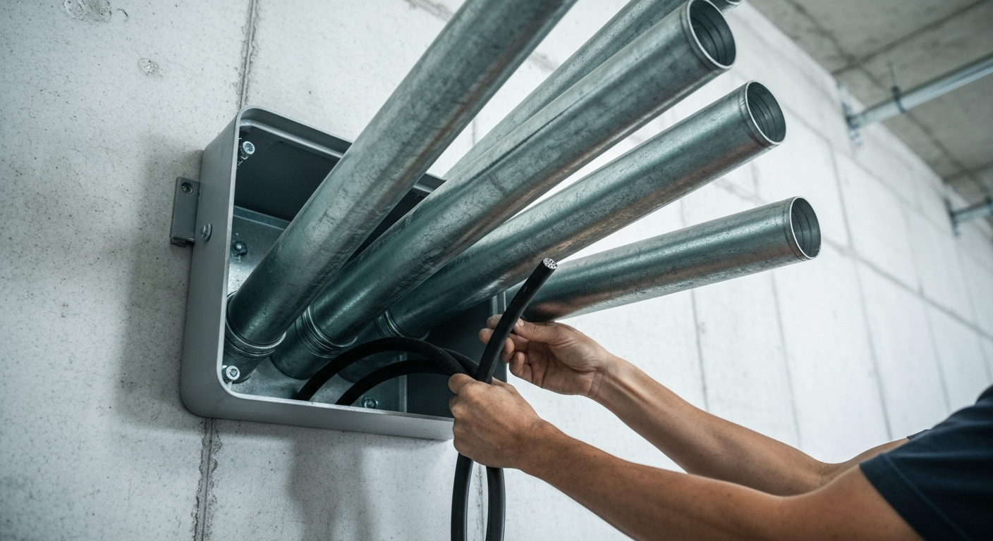 Featured image for How to Install an Electrical Pull Box: NEC Rules & Sizing