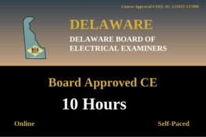 Delaware – 10 hour NEC Package for electrician